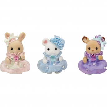 Игровой набор SYLVANIAN FAMILIES МАЛЫШИ В ОСЛЕПИТЕЛЬНЫХ ПЛАТЬЯХ МЕДУЗЫ