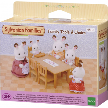 Набор SYLVANIAN FAMILIES ОБЕДЕННЫЙ СТОЛ С 5-Ю СТУЛЬЯМИ 4506